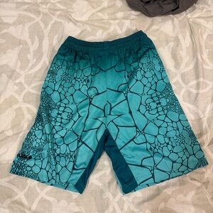 Nike LeBron James King Dri-Fit Turquoise Green Athletic Gym Shorts Limited
